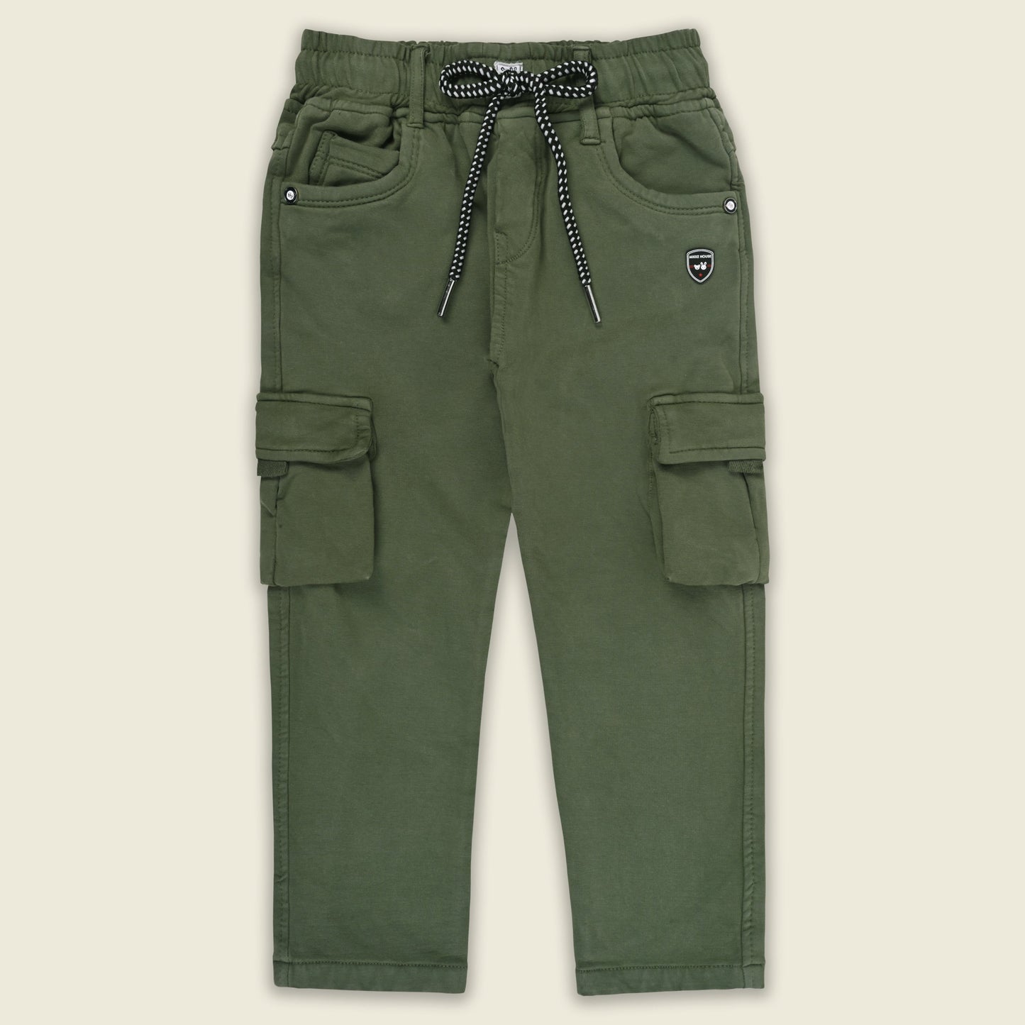 Boys Cotton Denim Cargo Pants â€“ Stretchable Joggers
