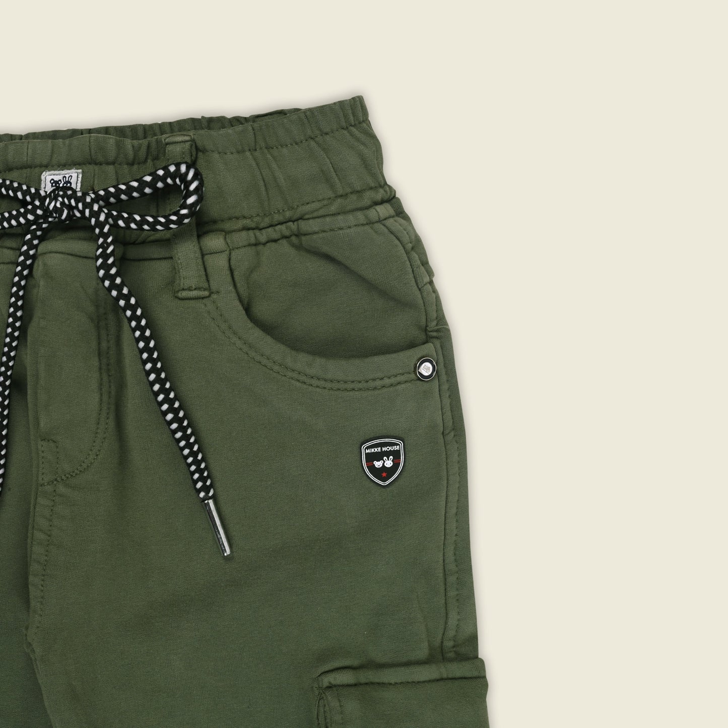 Boys Cotton Denim Cargo Pants â€“ Stretchable Joggers