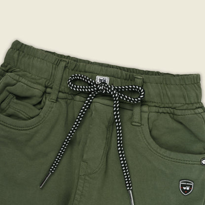 Boys Cotton Denim Cargo Pants â€“ Stretchable Joggers