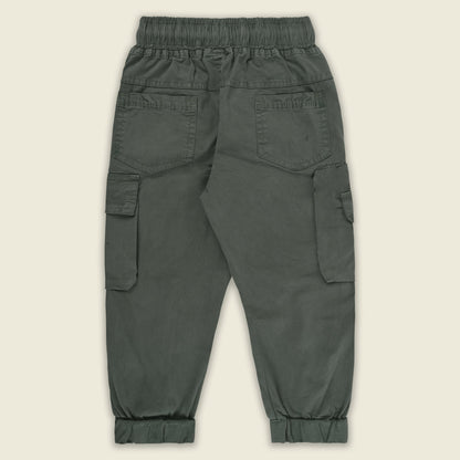 Boys Cotton Denim Cargo Joggers â€“ Printed Pants