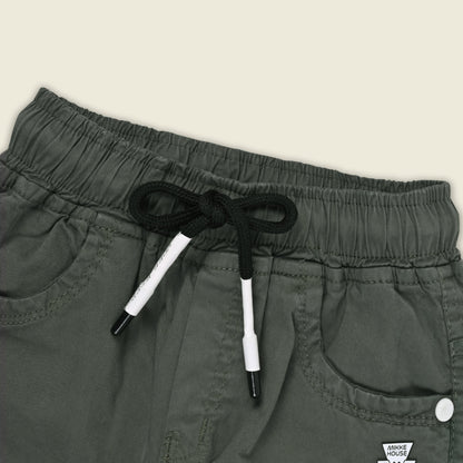 Boys Cotton Denim Cargo Joggers â€“ Printed Pants
