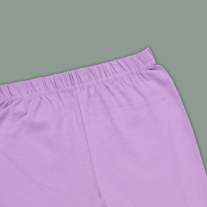 Kids Solid Cotton Leggings – Lavender | Soft & Stretchable Everyday Wear