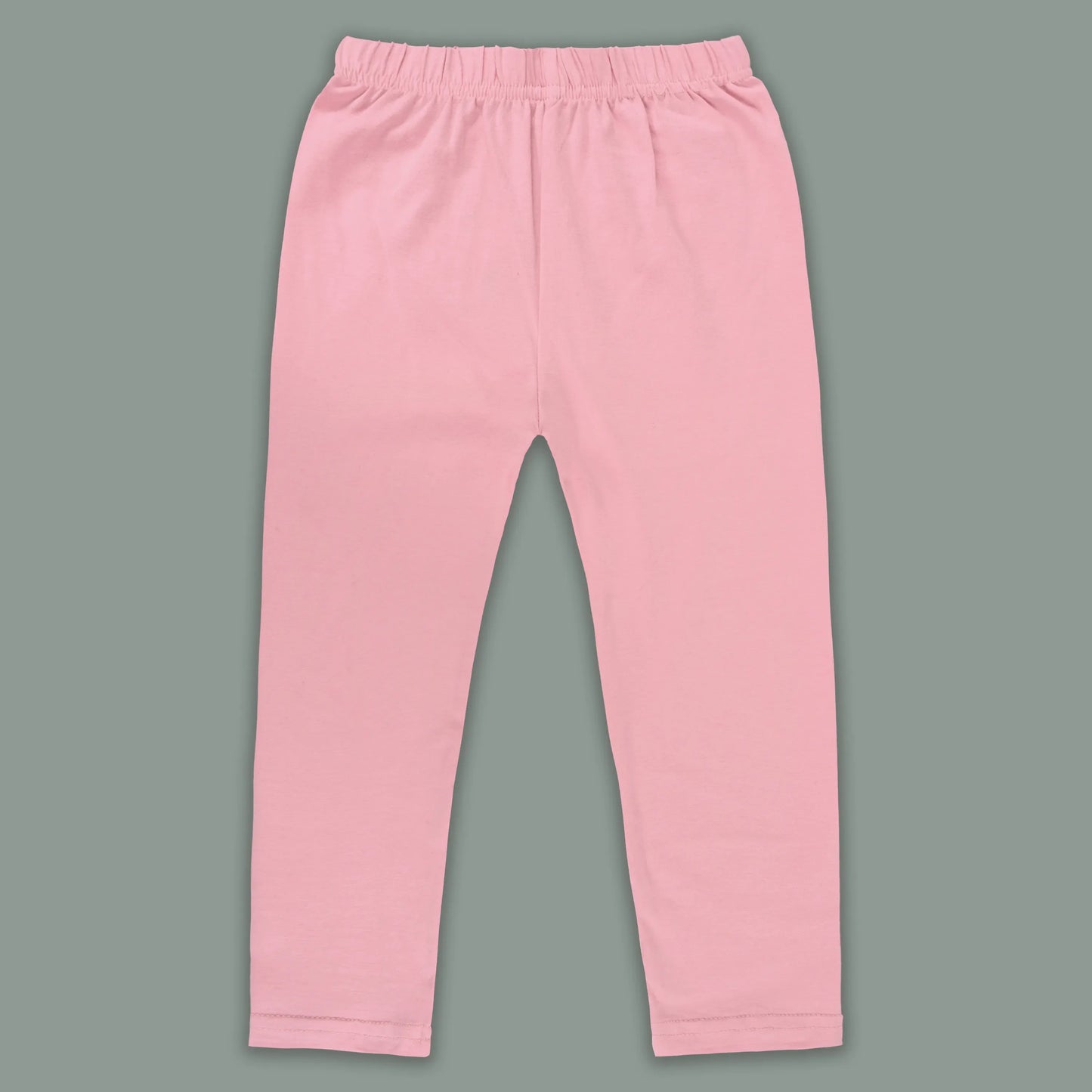 Kids Solid Cotton Leggings – Baby Pink | Soft & Stretchable Everyday Wear