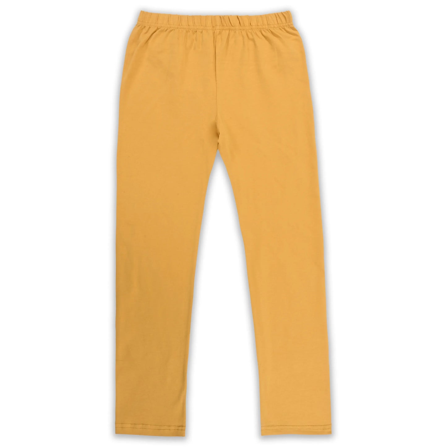 Kids Solid Cotton Leggings – Mustard Yellow | Soft & Stretchable Everyday Wear