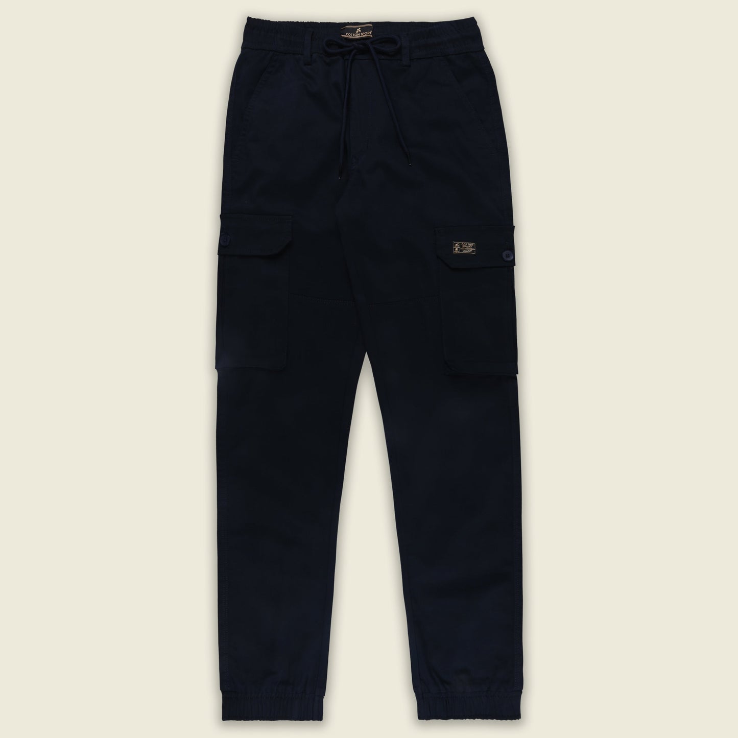 Men’s Cotton Cargo Pants | Comfortable Casual Wear with Multi Utility Pockets | Elastic Waist & Cuffed Jogger Fit