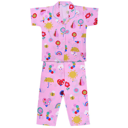 Unisex Printed Top and Bottom Pyjamas Night Dress