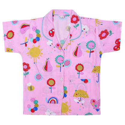 Unisex Printed Top and Bottom Pyjamas Night Dress