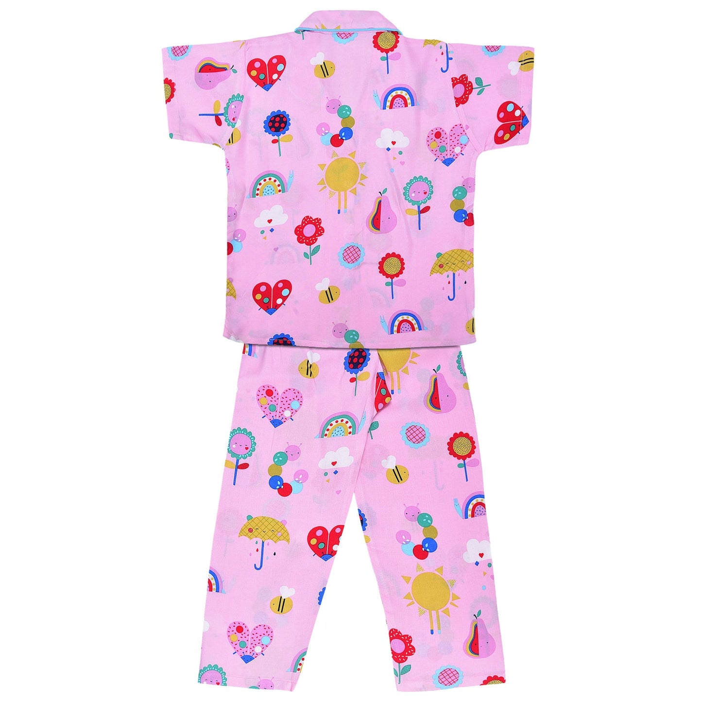 Unisex Printed Top and Bottom Pyjamas Night Dress