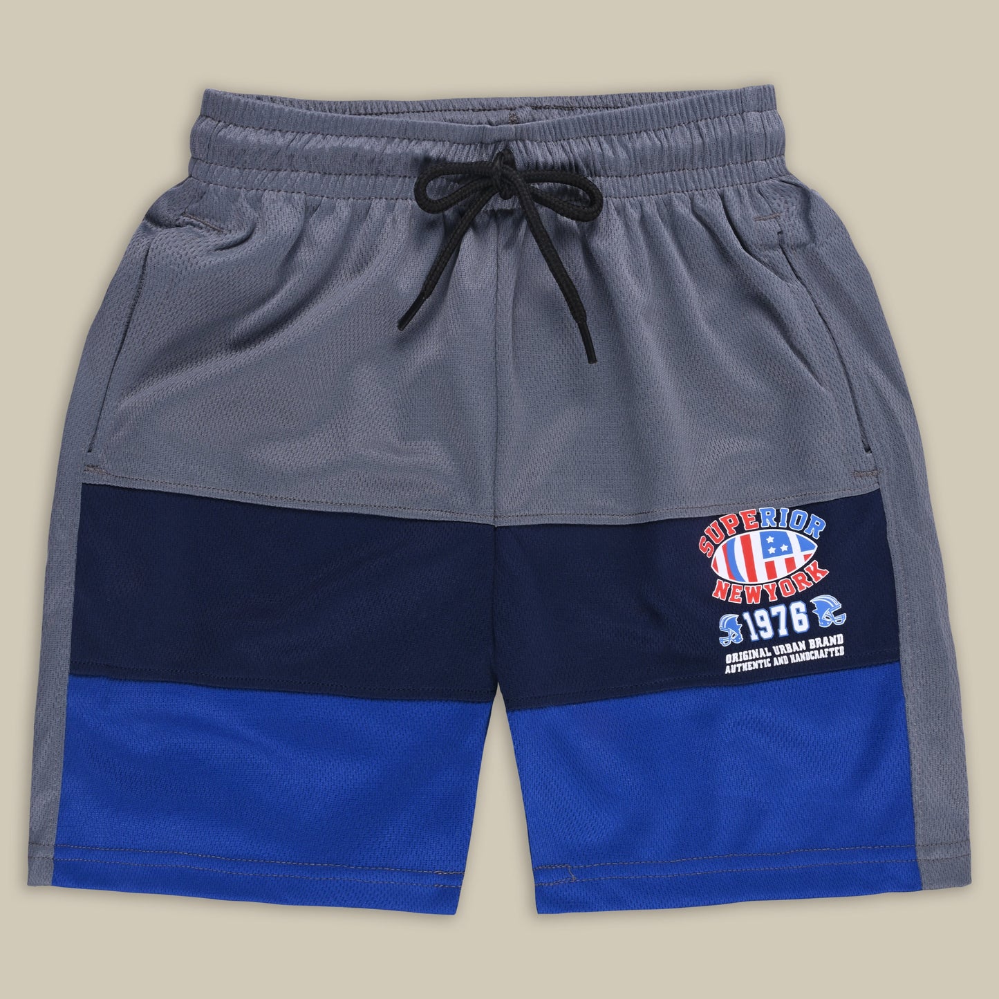 Boys Sporty Striped Printed Shorts