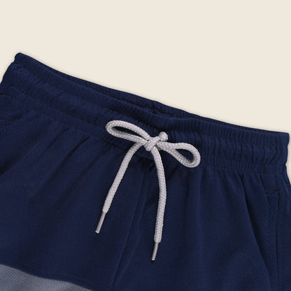 Boys Sporty Striped Printed Shorts