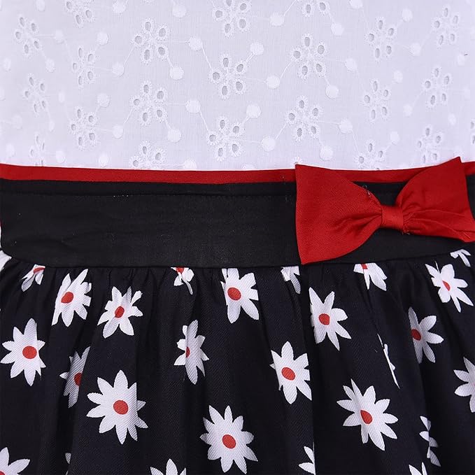 Girls Pure Cotton Floral Printed Summer Dress