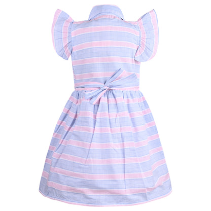 Girls Checked Fit and Flare Frock Dress