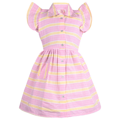 Girls Checked Fit and Flare Frock Dress