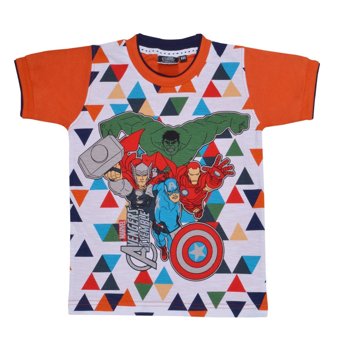 Boys AvangersTshirt  orange -  Wish Karo Dresses