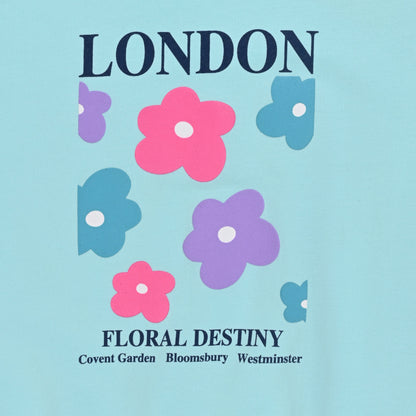 Girls  Cotton Blend Sweatshirt – Floral Print Winter Wear