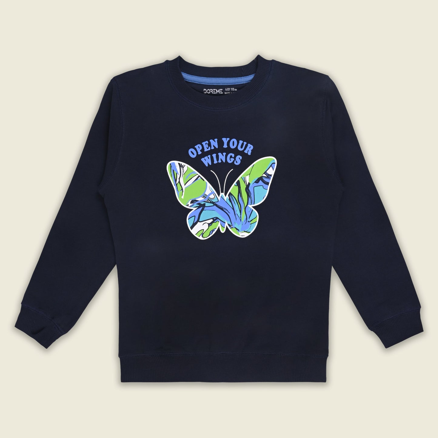 Girls  Cotton Blend Sweatshirt – Floral Print Winter Wear